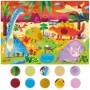 Montessori Puzzle Tactil Dinozauri pentru copiii peste 1 an